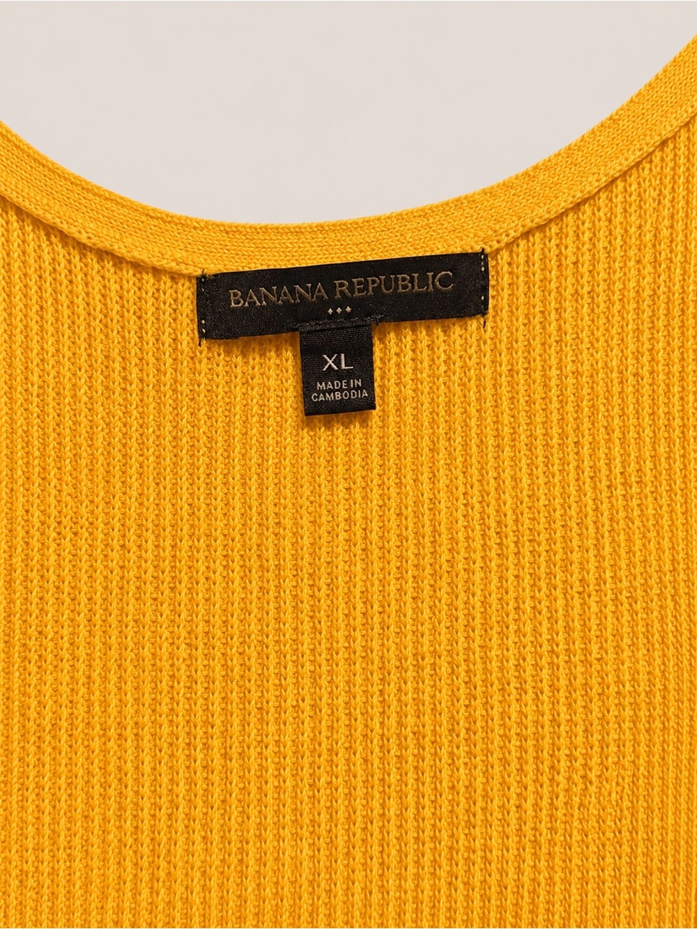 Banana Republic Mustard Yellow Sleeveless Wrap Sweater Tank – XL - Picture 2 of 4